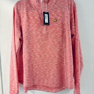 2025 Master’s Pink Quarter-Zip Pullover with Thumb Cut Out